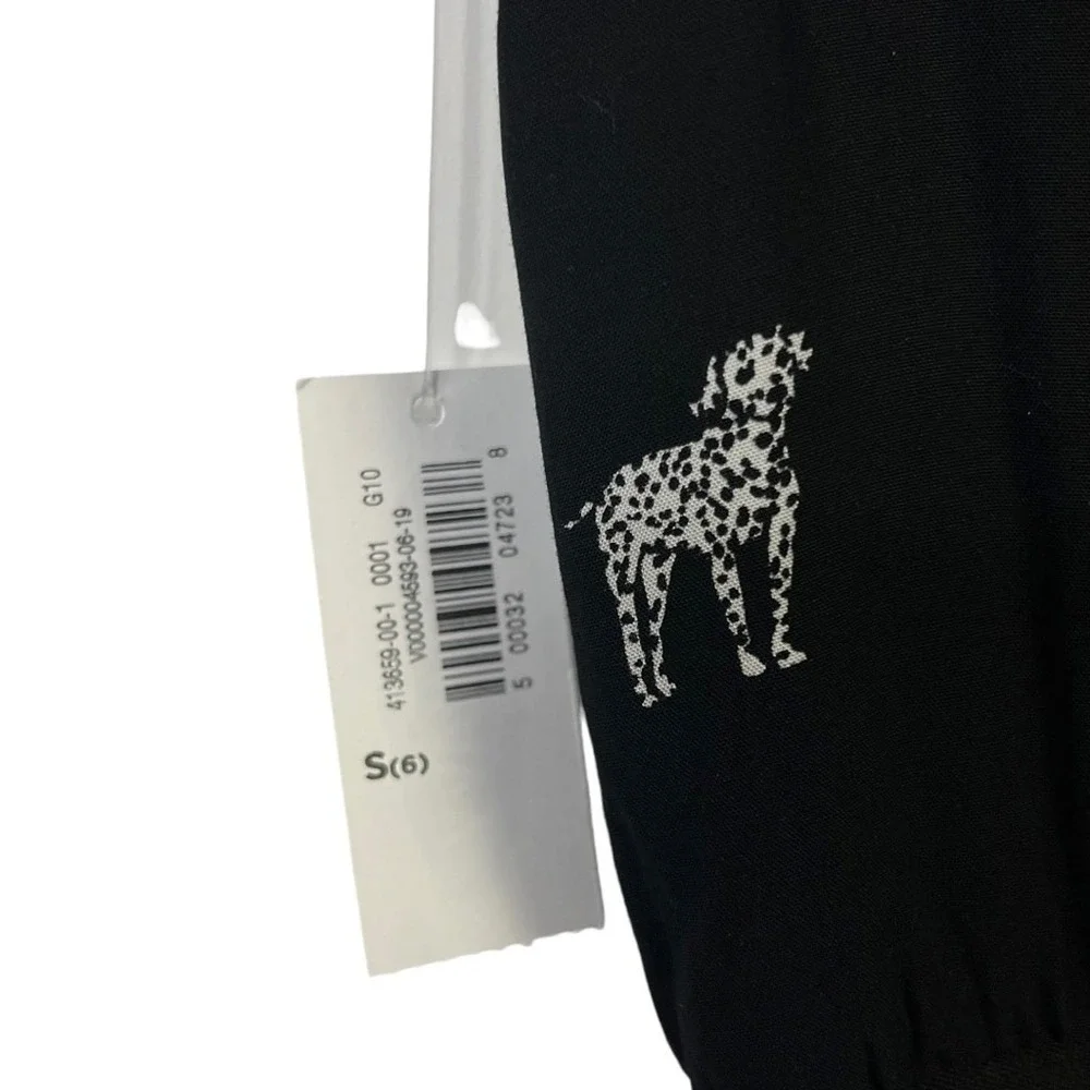 Old Navy Girls Rounder Dress Dalmatian Print Black White Size 6‎ New Fit Flare